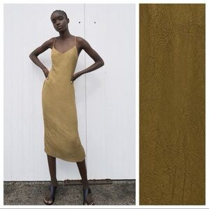 ZARA Wrinkle Look Slip Dress
